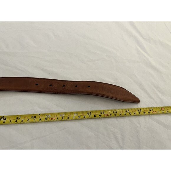 Allen Edmonds Wide Basic Dress Calfskin Leather Belt Mens 38 Brown 39506 - Picture 6 of 11